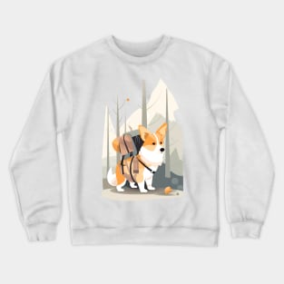 the corgi goes on a hike Crewneck Sweatshirt